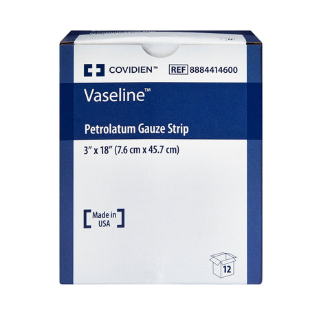 Cardinal Petrolatum Impregnated Dressing Vaseline® Strip 3 X 18 Inch Sterile #8884414600