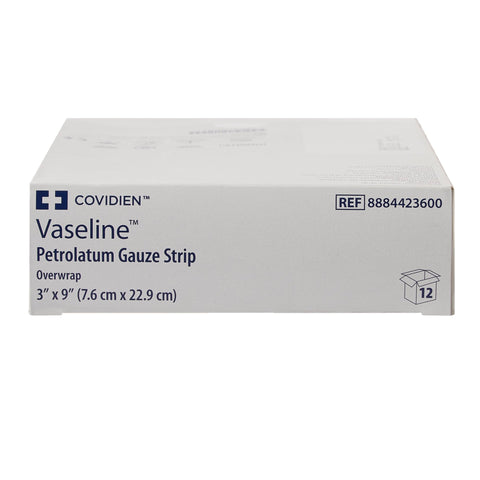 Cardinal Petrolatum Impregnated Dressing Vaseline® Rectangle 3 X 9 Inch Sterile #8884423600