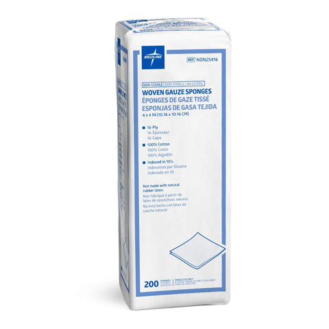 Medline Nonsterile 100% Cotton Woven Gauze Sponges