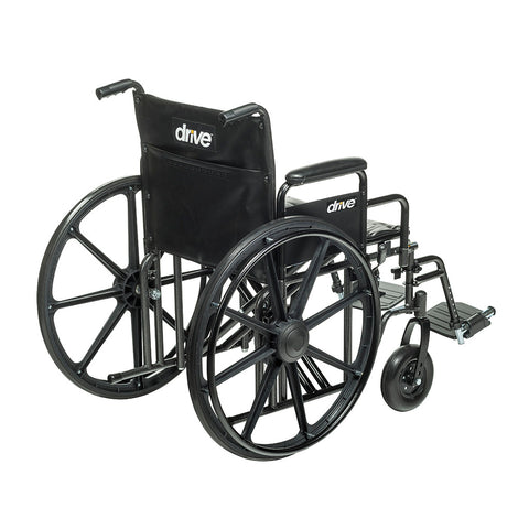 McKesson Bariatric Wheelchair, Swing-Away Footrest, 22 Inch Seat Width, Adult, 450 lbs. Weight Capacity  #146-STD22ECDDA-SF