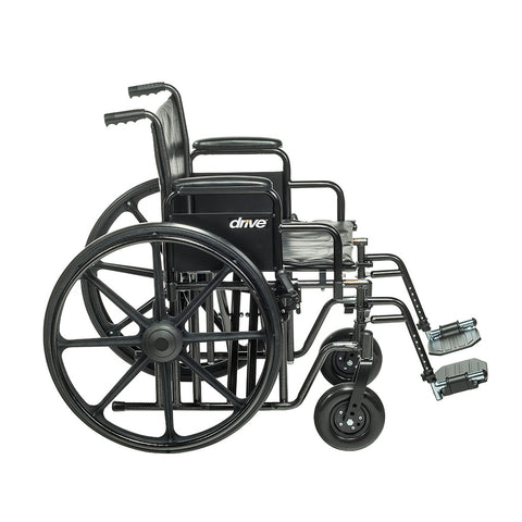 McKesson Bariatric Wheelchair, Swing-Away Footrest, 22 Inch Seat Width, Adult, 450 lbs. Weight Capacity  #146-STD22ECDDA-SF