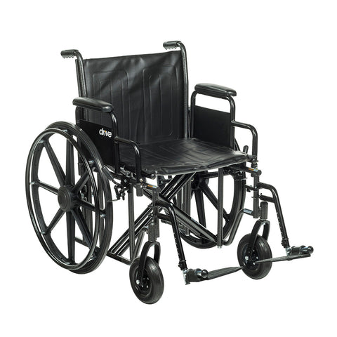 McKesson Bariatric Wheelchair, Swing-Away Footrest, 22 Inch Seat Width, Adult, 450 lbs. Weight Capacity  #146-STD22ECDDA-SF