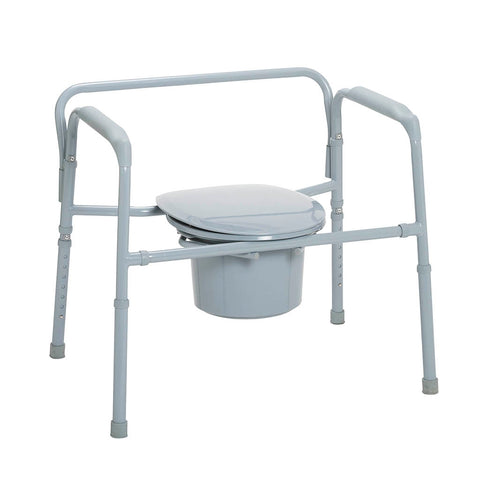 Drive Medical Bariatric Folding Commode, 650 lbs. Weight Capacity #11117N-1