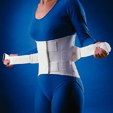 Back Brace Rolyan® Dual Support Small Hook and Loop Strap Closure 30 to 34 Inch Hip Circumference Adult