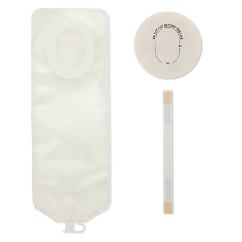 Hollister Ostomy Pouch Pouchkins™ 3778 Newborn One-Piece System 6 Inch Length Flat, Trim To Fit 7/8 to 1-3/8 Inch Stoma Drainable