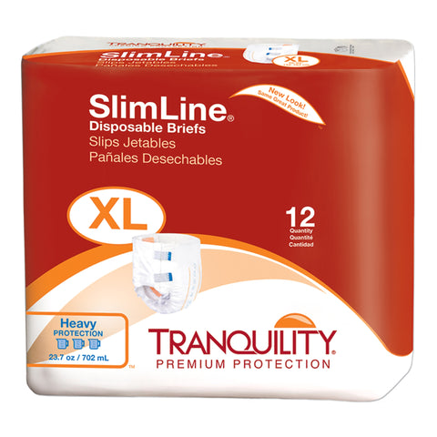 Incontinence Brief Tranquility® Slimline® Adult X-Large Unisex Disposable Heavy Absorbency #2134