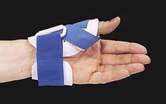 Thumb Splint Freedom® Small Hook and Loop Closure Left or Right Hand Blue / White