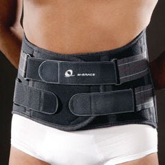 Back Brace M-Brace #584 M-Spine Large Hook and Loop Strap Closure 33-1/2 to 43-1/2 Inch Pelvic Circumference 10-1/2 Inch Back Height to 6-3/4 Inch Front Height Adult