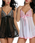 Women'S Sexy Lingerie Babydoll Sleepwear Underwear Lace Dress G-String Nightwear