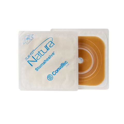 ConvaTec Ostomy Barrier Sur-Fit Natura® Trim to Fit 401575, Extended Wear Stomahesive® Without Tape Sur-Fit® Natura® System Hydrocolloid 1 to 1-1/4 Inch Opening 4 X 4 Inch