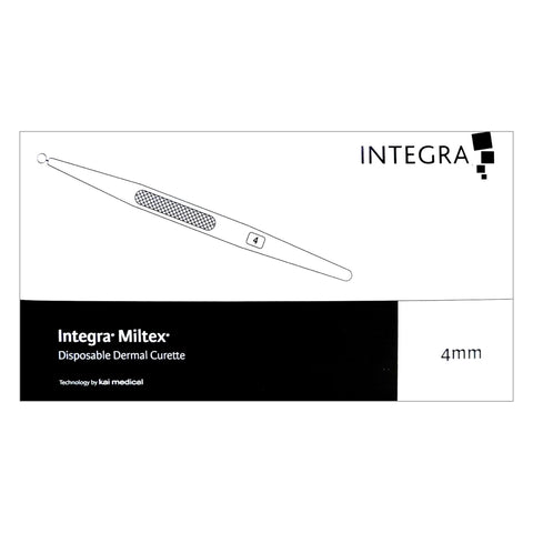 Dermal Curette Miltex® 5-1/2 Inch Length Flat Handle 4 mm Tip Round Loop Tip  #33-54