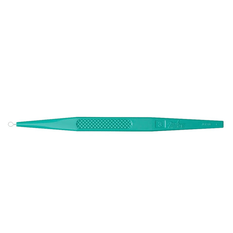 Dermal Curette Miltex® 5-1/2 Inch Length Flat Handle 3 mm Tip Round Loop Tip #33-53