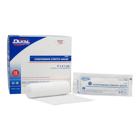 Conforming Bandage Dukal™ Polyester / Rayon 1-Ply  Roll Shape Sterile