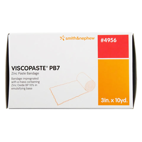 Smith & Nephew Zinc Impregnated Dressing Viscopaste® PB7 Roll 3 Inch X 10 Yard Sterile #4956