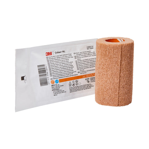 Cohesive Bandage 3M™ Coban™ LF Standard Compression Self-adherent Closure Tan Sterile