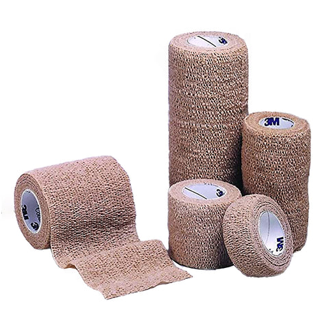 Cohesive Bandage 3M™ Coban™ LF Standard Compression Self-adherent Closure Tan NonSterile