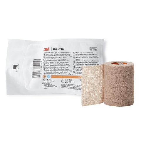 Cohesive Bandage 3M™ Coban™ LF Standard Compression Self-adherent Closure Tan Sterile