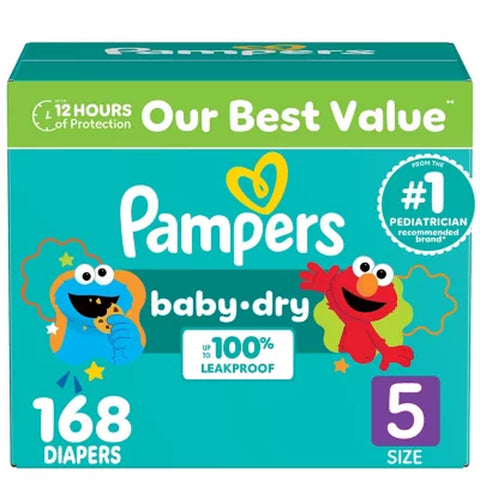 Pampers Baby Dry Diapers, Sizes 1-7