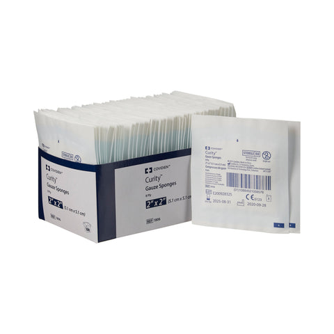 USP Type VII Gauze Sponge Curity™ Cotton 8-Ply 4 X 4 Inch Square Sterile