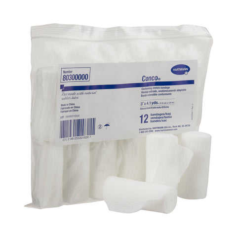 Conforming Bandage Conco® Woven Gauze 1-Ply  Roll Shape NonSterile
