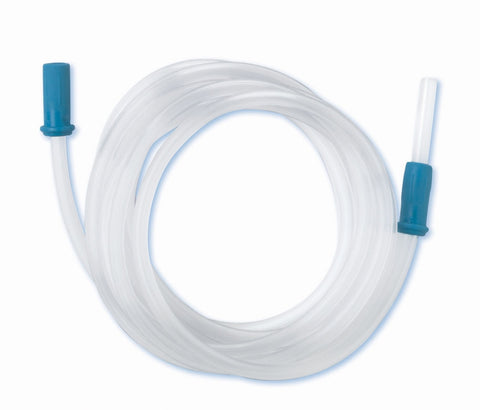 Medline Sterile Non-Conductive Suction Tubing with Scalloped Connectors, 1/4" x 10' #DYND50251