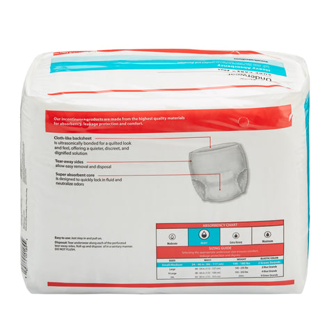 Absorbent Underwear Sure Care™ Plus Pull On with Tear Away Seams Adult Small / Medium Unisex Disposable Heavy Absorbency #1605