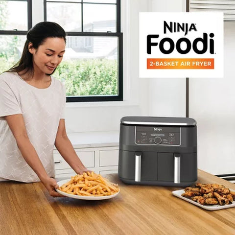 Ninja Foodi 6-In-1, 8 Quart 2-Basket Air Fryer with Dualzone Technology