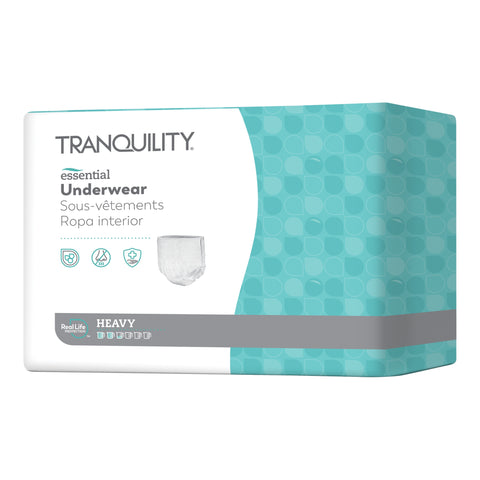 Absorbent Underwear Tranquility® Essential Pull On with Tear Away Seams Adult Medium Unisex Disposable Heavy Absorbency #2605