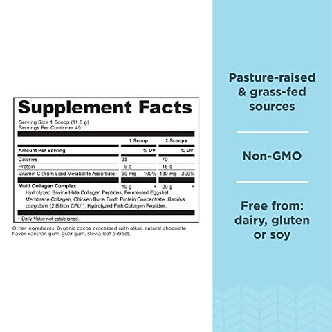 Collagen Powder Protein with Vitamin C and Probiotics by Ancient Nutrition, Multi Collagen Protein, Unflavored, 24 Servings, Hydrolyzed Collagen Peptides Supports Skin and Nails, Gut Health, 8.6oz