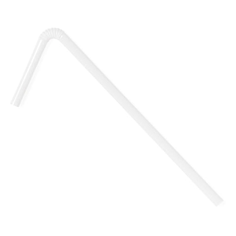 Flexible Drinking Straw Medline Industries 7-3/4 Inch Length White Individually Wrapped / Bulk Wrapped #NON02325