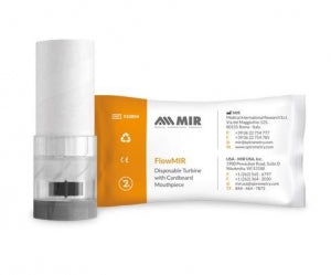 FlowMIR Disposable Spirometer Turbine with Cardboard Mouthpiece