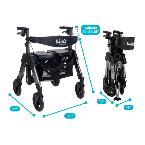 Stander Wonder Rollator #4360-BW, 1 EACH