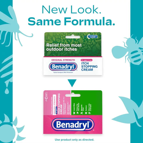 Itch Relief Benadryl® 1% Strength Cream 1 oz. Tube #00501320001