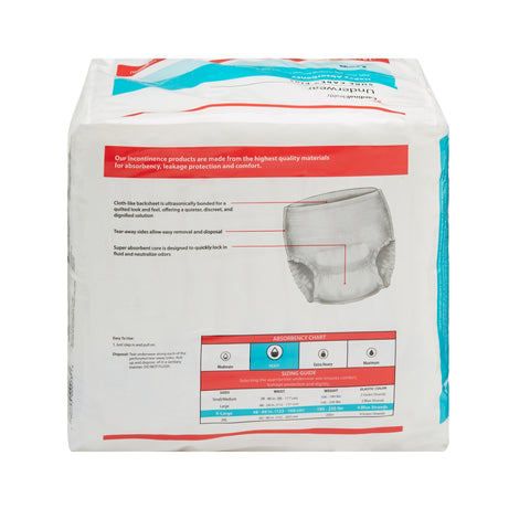 Absorbent Underwear Sure Care™ Plus Pull On with Tear Away Seams Adult X-Large Unisex Disposable Heavy Absorbency #1625