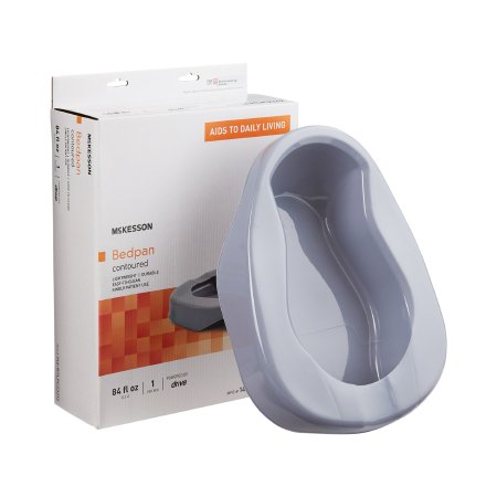 Contoured Bedpan Gray 84 oz. / 2484 mL