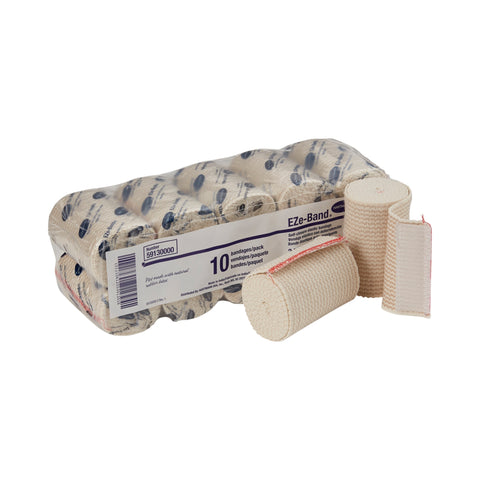 Elastic Bandage EZe-Band® LF Standard Compression Double Hook and Loop Closure Tan NonSterile