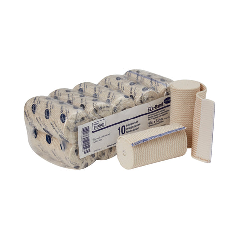 Elastic Bandage EZe-Band® LF Standard Compression Double Hook and Loop Closure Tan NonSterile