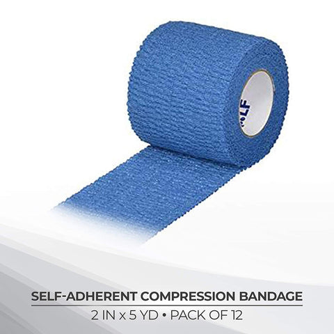 Cohesive Bandage Medi-Rip®  Standard Compression Self-adherent Closure Blue NonSterile