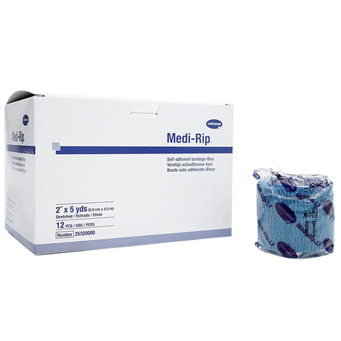 Cohesive Bandage Medi-Rip®  Standard Compression Self-adherent Closure Blue NonSterile