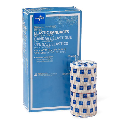 Matrix Elastic Bandage with Self-Closure, Stretched, Nonsterile, 6" x 10 yd. (15.2 cm x 9.1 m)