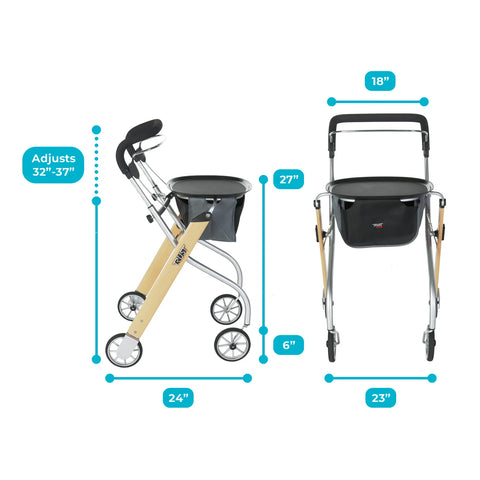 Trust Care Let's Go Indoor Rollator #4500-BE, 1 EACH