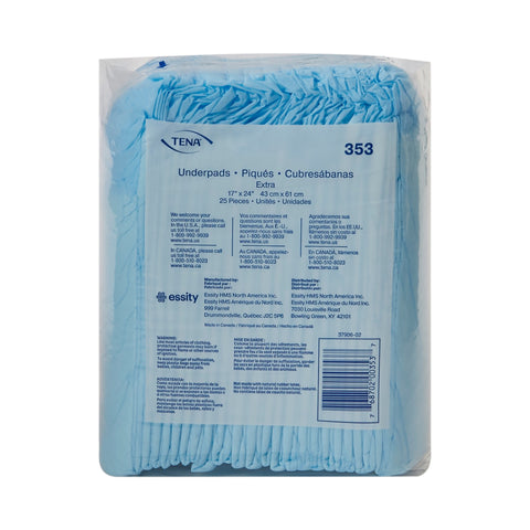 Disposable Underpad TENA® Extra 17 X 24 Inch Polymer Light Absorbency #353