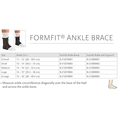 Ankle Support Ossur® Formfit® Small Figure-8 Strap / Lace-Up Closure Foot #B-212000002