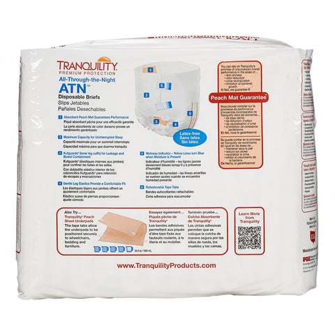 Incontinence Brief Tranquility® ATN Adult Medium Unisex Disposable Heavy Absorbency #2185