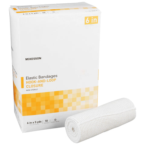 Elastic Bandage Standard Compression Hook and Loop Closure Tan NonSterile