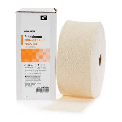 Bias Cut Stockinette McKesson Beige Cotton NonSterile