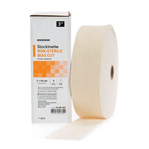 Bias Cut Stockinette McKesson Beige Cotton NonSterile