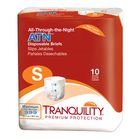 Incontinence Brief Tranquility® ATN Adult Small Unisex Disposable Heavy Absorbency #2184