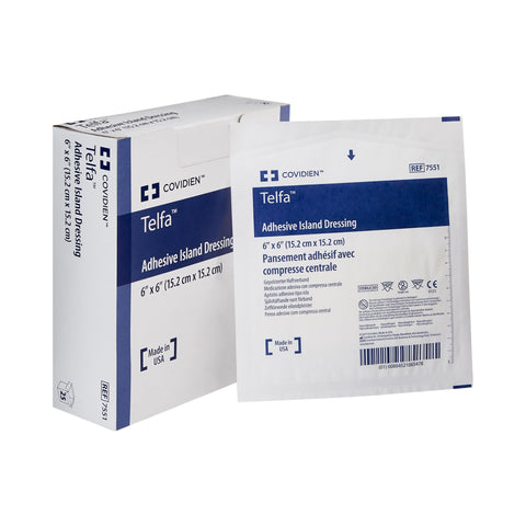 Adhesive Dressing Telfa™  Nonwoven Square White Sterile