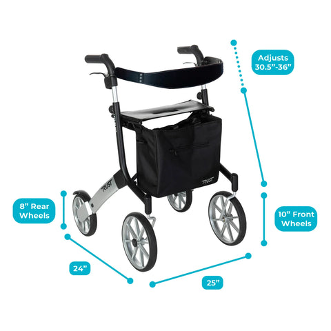 Trust Care Let's Go Out Rollator #4600-BG, 1 EACH